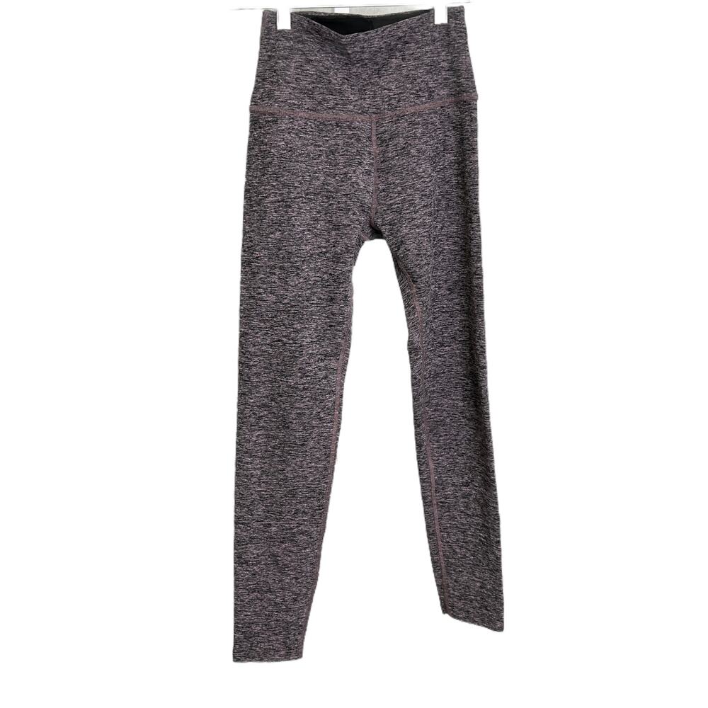 Beyond Yoga Women's Sz S Leggings Heathered Purple Fitted Stretch Hi-Rise